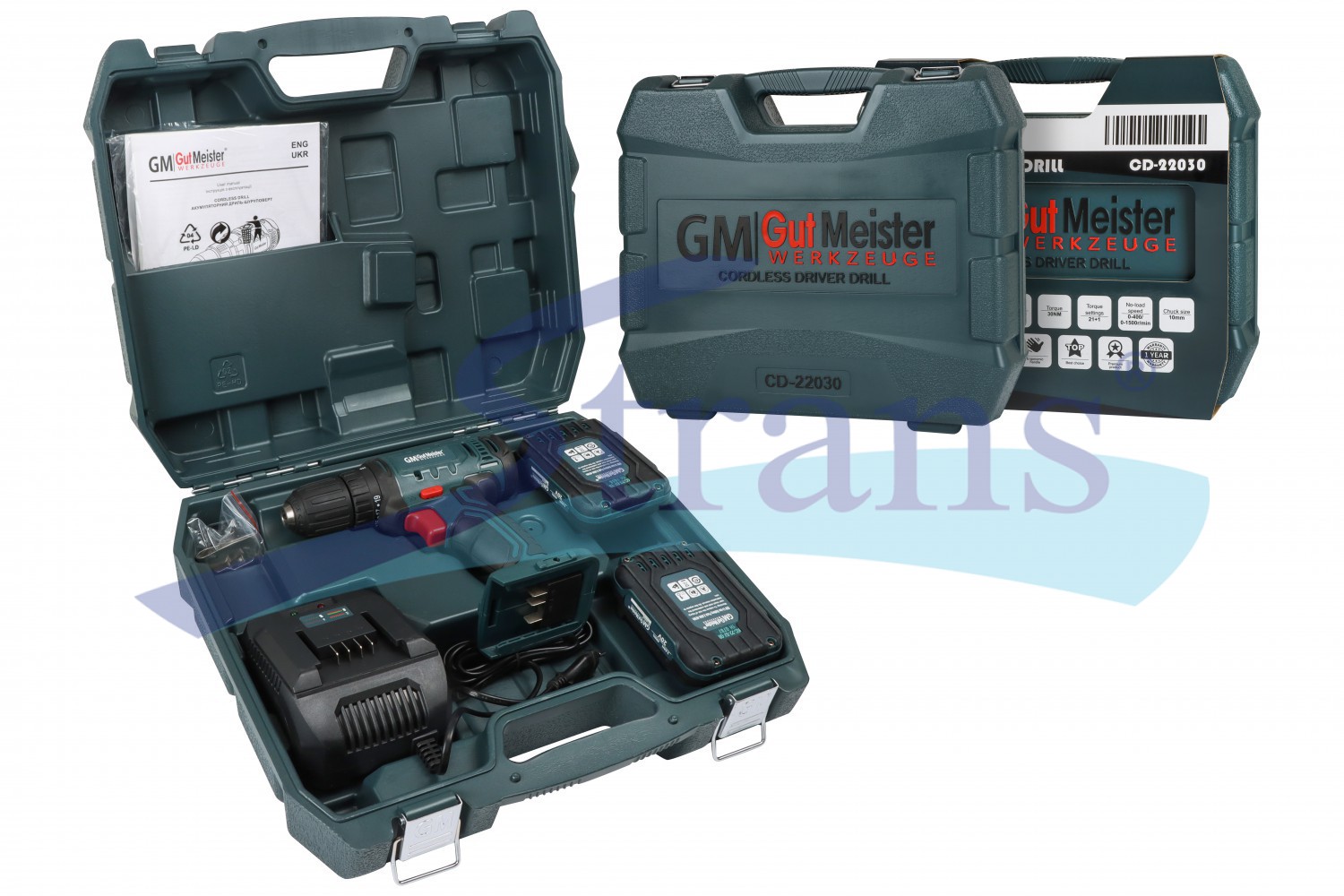 SCHUBERT MEISTERWERKE 20CDセット Дриль-Шуруповерт Акумуляторний Gut Meister 20V 2X2.0Ah 30Nm 21+1 0